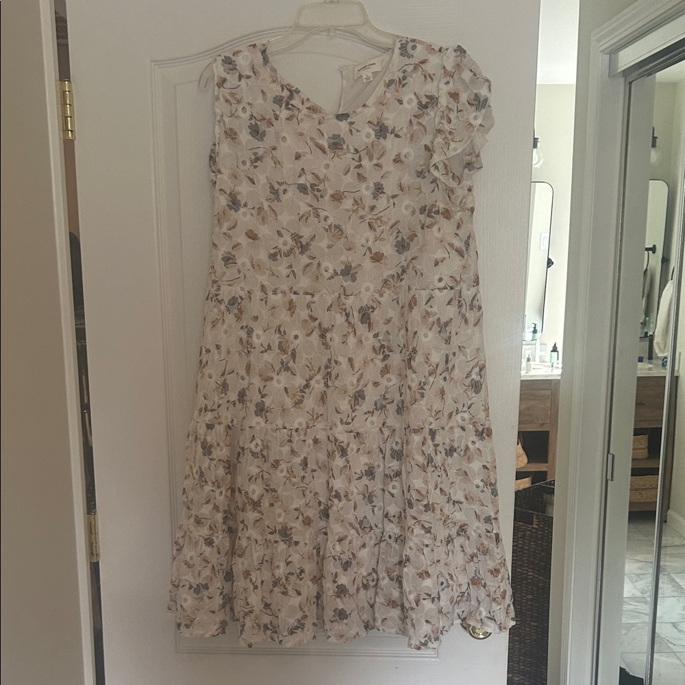 Orange Creek Floral Dress - Cream and Brown